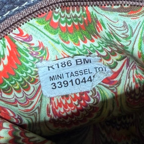 Dooney & Bourke Mini Pebbled Leather Tassel Satchel β Black - Picture 8 of 13